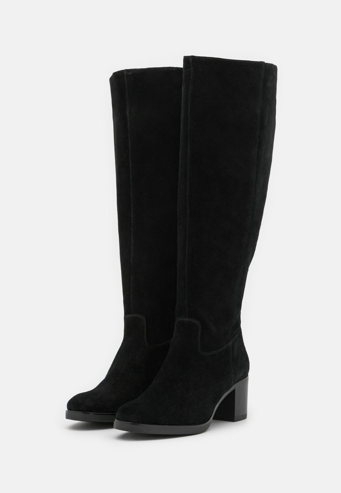 Bottes Anna Field LEATHER Block heel Zip UP Noir Femme | CVE-2090011